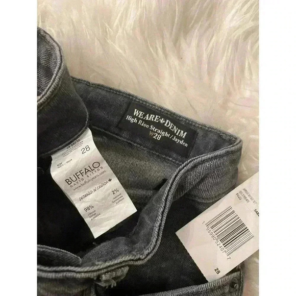 Buffalo David Bitton Jayden Jeans Women’s 28 Gray High Rise Straight Stretch $99 - Picture 2 of 6